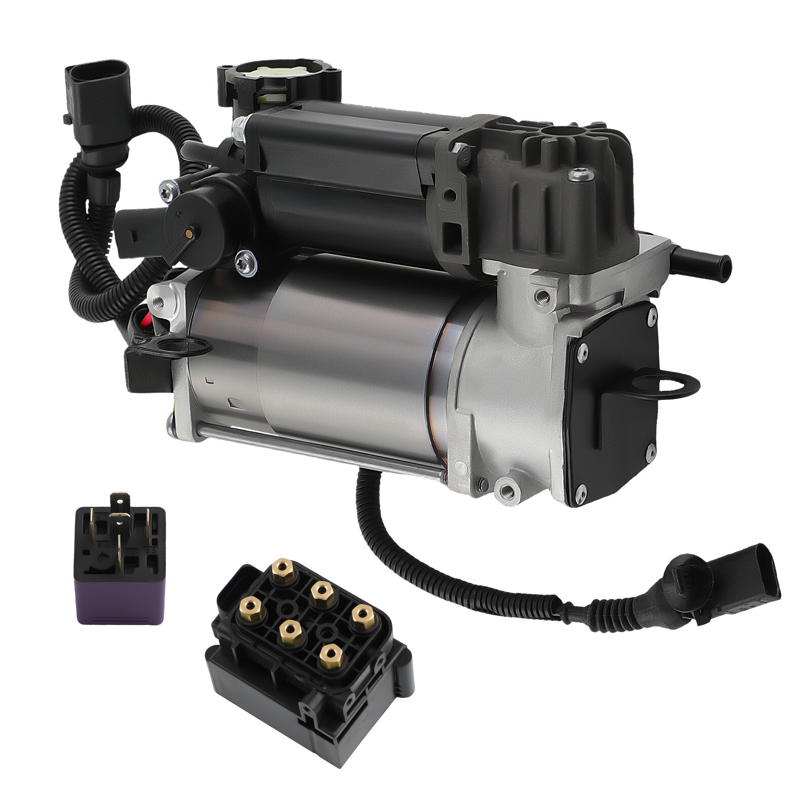 Rear Air Compressor Pump + Solenoid Valve For Audi A6 C5 4B Allroad 4Z7616007A