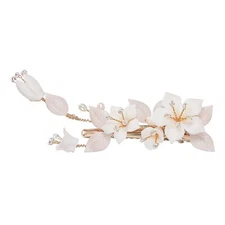Flower Hair Clip Wedding Gold Hair Comb Barrette Bridal Hair Pieces Women