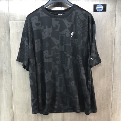 Puma x NJR Neymar JR Elevated Tee Shirt Black Grey Men s Size XXL 534505 01