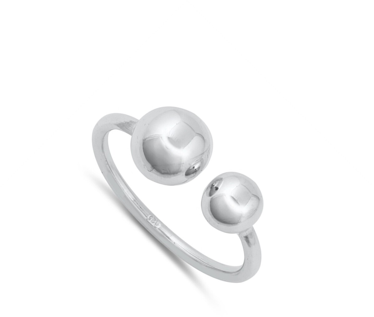 Simple Repeating Circle Ring – High Polish .925 Sterling Silver Band, Sizes 4-10 - View #3