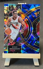 2023-24 Panini Select Premier Level Blue Cracked Ice RC - Scoot Henderson #129