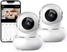 2-PK 360° Pan Tilt Home Security Camera - Motion Detection Pet Cam Baby Monitor