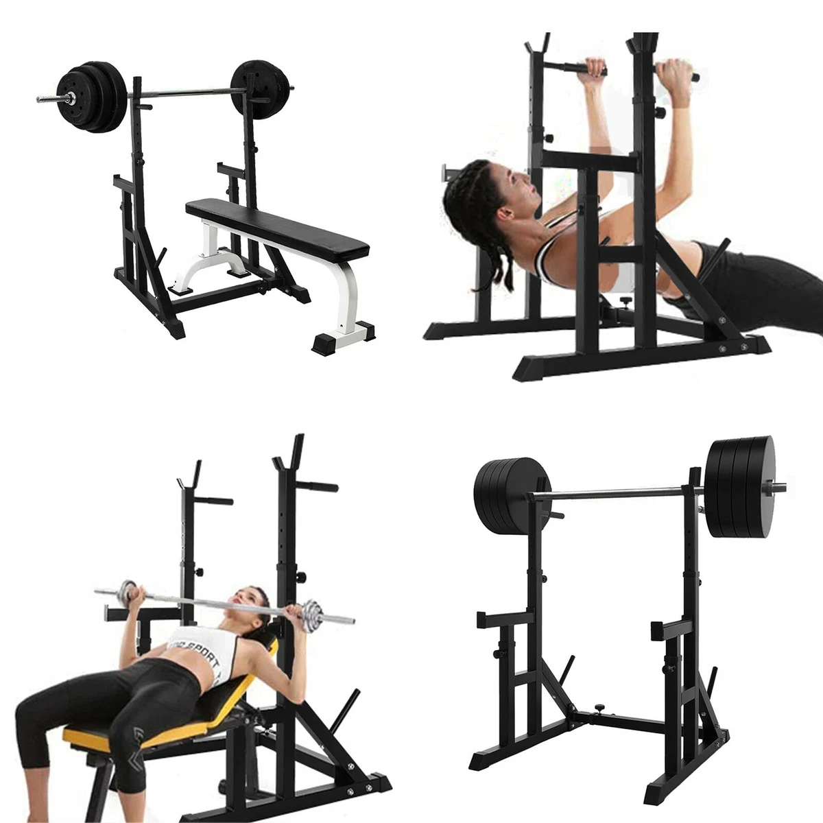 Heavy Duty Squat Rack Power Rack Bench Press Weightlifting Workout