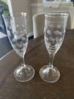 2 Thomas O’Brien Crystal VINTAGE MODERN Champagne Flute 8 1/2” Dots/Lines — photo 2