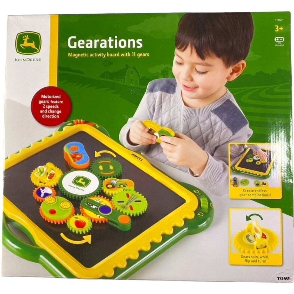 John Deere Generations Magnetic Activity Board 11 Gears TOMY