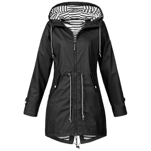 Women Jacket Coat Winter Warm Hooded Jackets Outerwear Oversize Coat Zipper Up - Picture 3 of 9