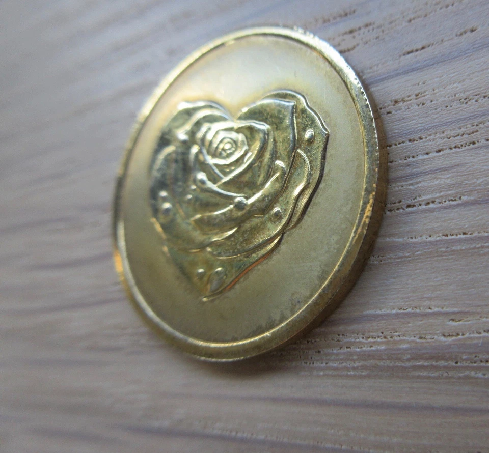 Moneda Moneda Moneda MI MONEDA Mediana Oro Amarillo Sobre Rosa Inoxidable/Debido a Ti NUEVA DIFÍCIL DE ENCONTRAR Foto 2 de 4