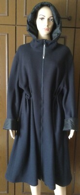 Wollmantel mit Kapuze MARELLA by Marina Rinaldi Woman dunkelblau Gr. XXL Cappotto