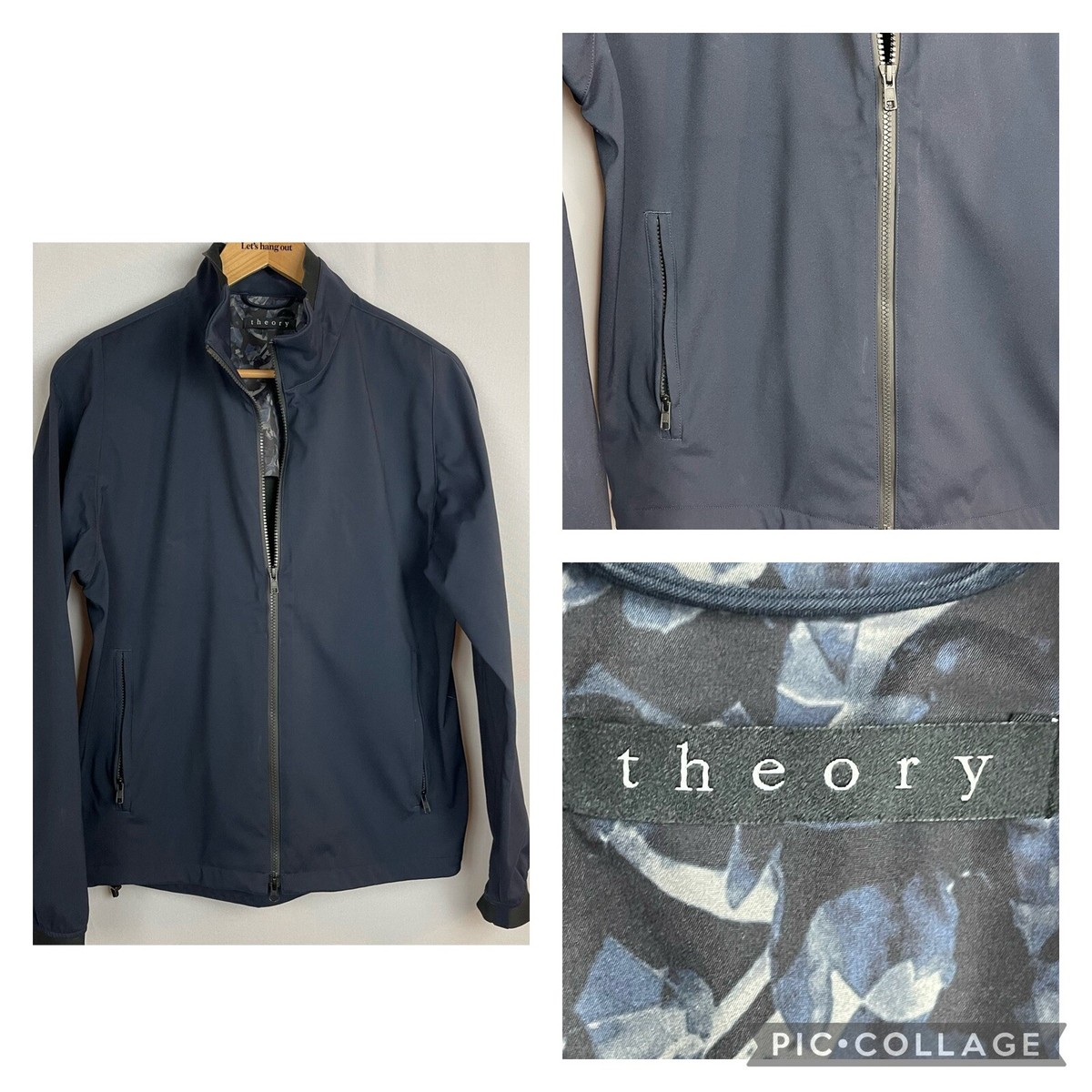 Theory Lightweight Men Zip-up Jacket Navy Size S RN 98406 | eBay