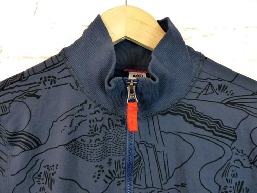 REI Sweater Kids L 14-16 Blue Printed Full Zip Desert Canyon Outdoors Hiking - Picture 2 of 12