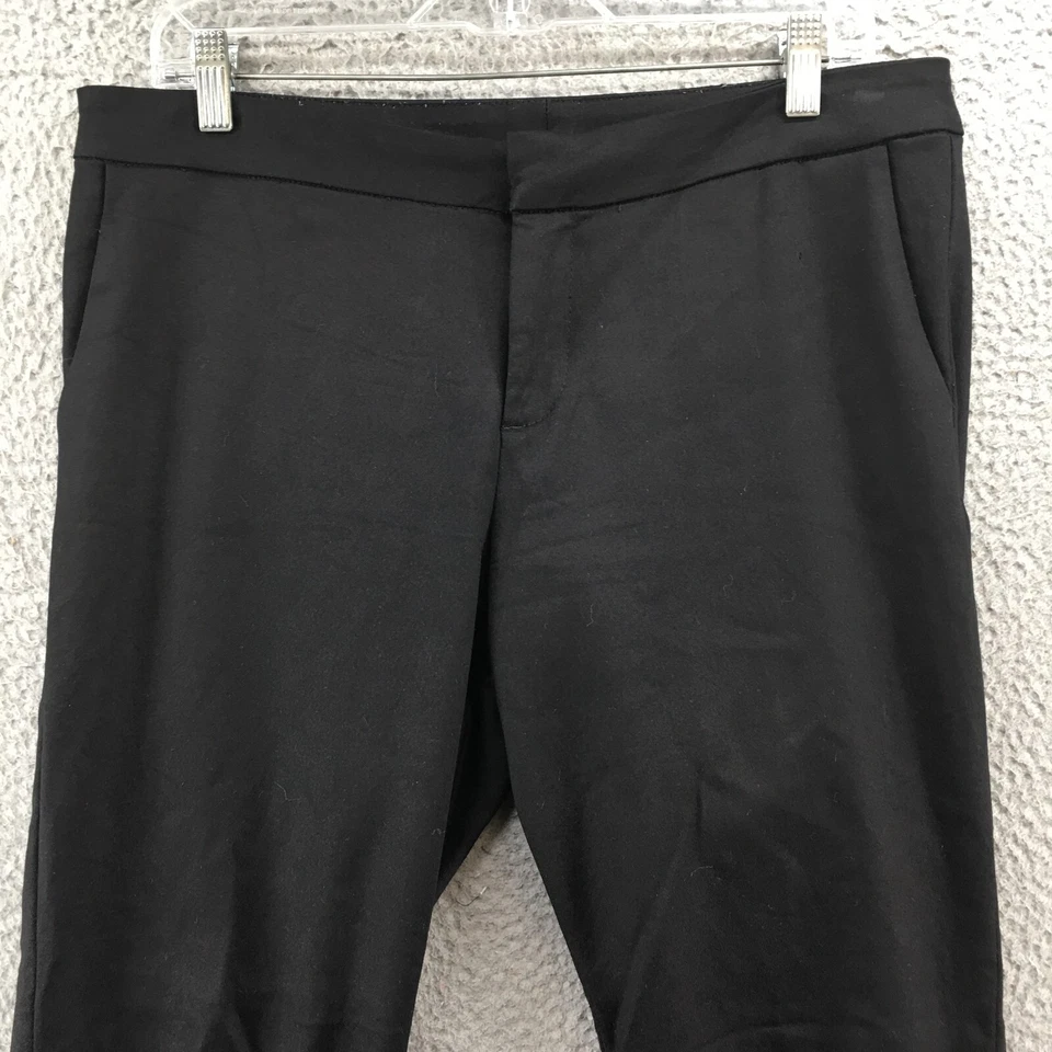 Kut Trouser Dress Pants Womens Petite 12 (Actual 34X25.5) Black Mid Rise Zip Fly - Image 2 of 4