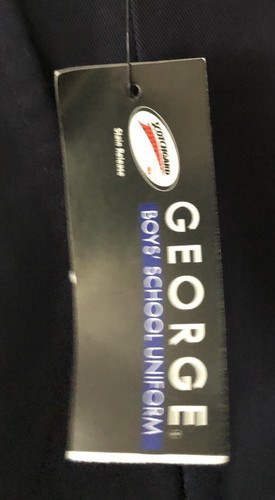 George Boys School Uniform Straight Fit Pant Slim Sz 12 S Navy Blue Adjustable W - Picture 5 of 7