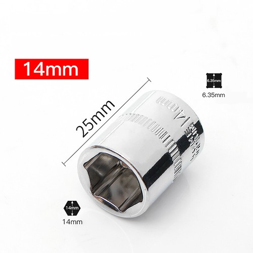 1/4" Socket Deep Drive 4mm-14mm Ratchet Deep Hex Sockets Cr-v Steel Long Reach - Picture 20 of 35