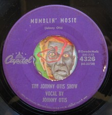 HEAR Johnny Otis 45 Mumblin Mosie / Hey Baby Don't You Know rockabilly R B