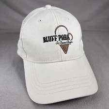 Bluff Park Ice Cream Shoppe Hat Mens One Size White Strapback Cap Embroidered