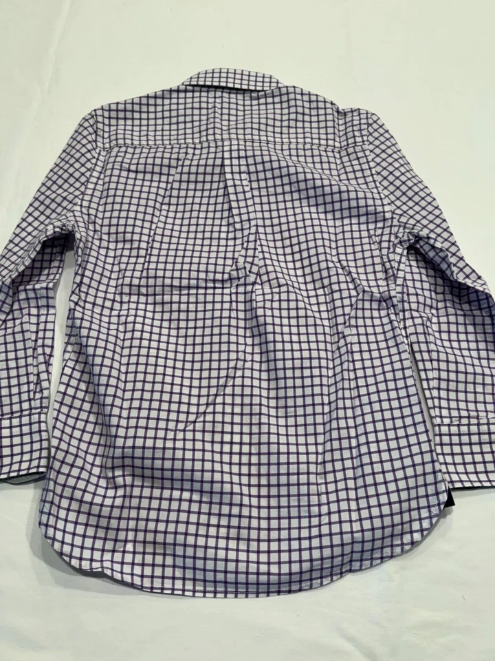 Mini Boden Boys Button Up Shirt Top 4-5Y Collared Long Sleeve Pocket Windowpane - Image 4 of 4