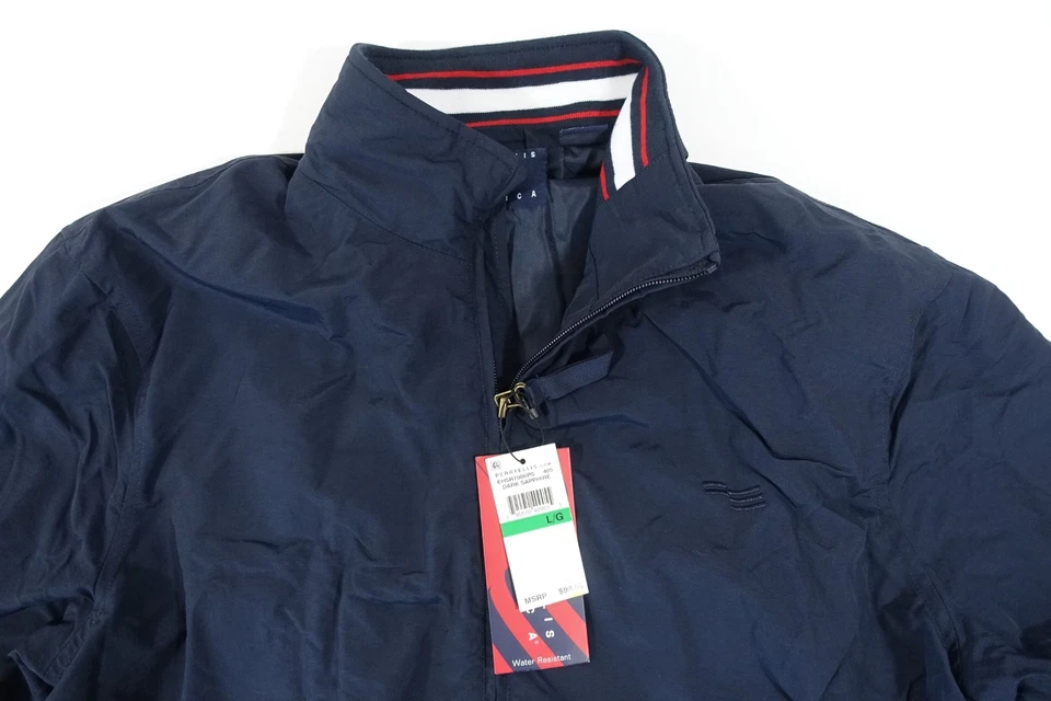 PERRY ELLIS AMERICA DARK SAPHIRE BLUE LARGE NYLON WIND RAIN JACKET MENS NWT NEW - Image 3 of 4
