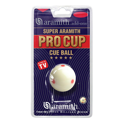 ARAMITH PRO CUP CUE BALL 2 1/4'' NEW N PKG SHIP FREE N FREE TIPS  BEWARE COPYCATS