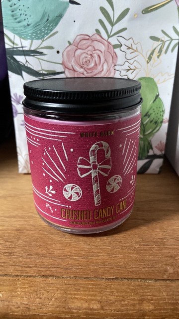 Bath Body Works White Barn Crushed Candy Cane 7oz Glass Scented Candle G63 For Sale Online Ebay