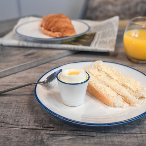 6x White Farmhouse Egg Cups Rustic Country Cottage Breakfast Crockery 5cm - Picture 4 of 7