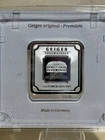 1 oz Geiger Premium Silver Square Bar In Assay Case .999 Fine Silver