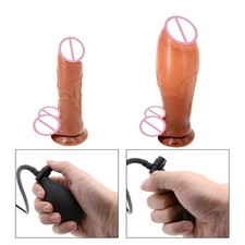 Huge Inflatable Dildo Pump Big Plug Penis Realistic Large Soft Dildo Suction Cup