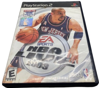 play station 2 EA sports nba live game disk 2003 rate E 1 to 2 players READ
