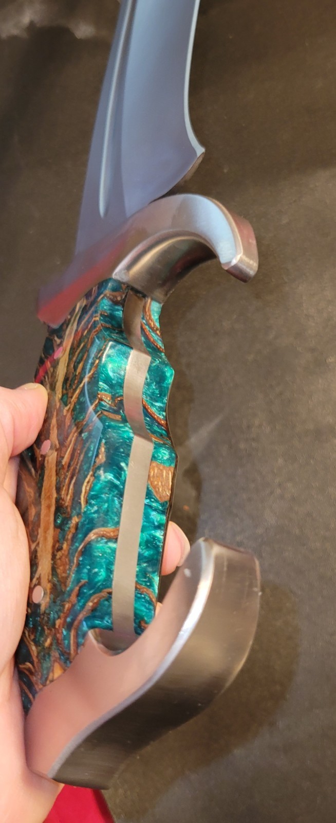 Badass Blades D2 Steel Persian Combat Knife Green Pine Cone Resin Handle- BA779