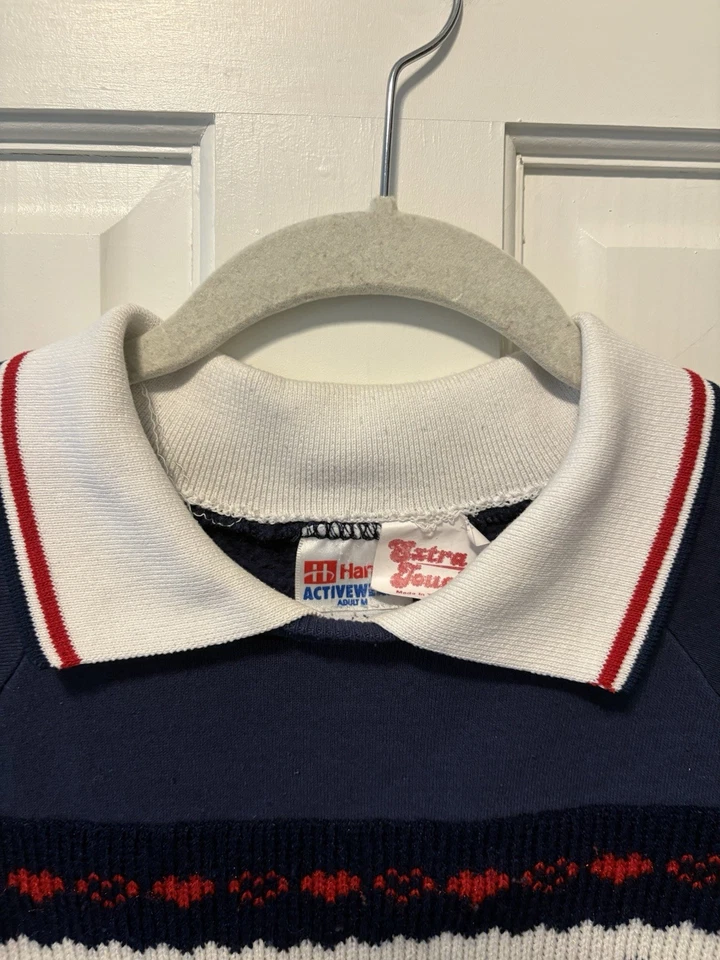 Sudadera Pullover Hanes Vintage Abuela Gato Cuello Mujer’s Talla M Mediana Foto 4 de 4