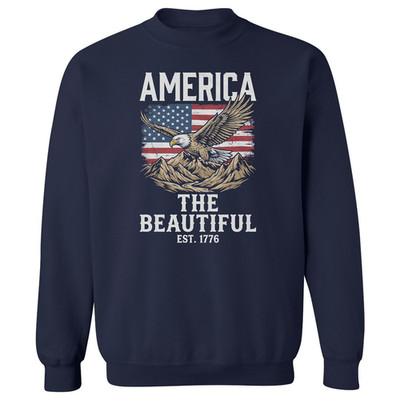 America The Beautiful Patriotic 250 Years of Freedom Unisex Crewneck Sweatshirt