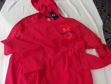 NWT Under Armour loose fit Cage jacket hoodie, men's L, Baseball, red, 60
