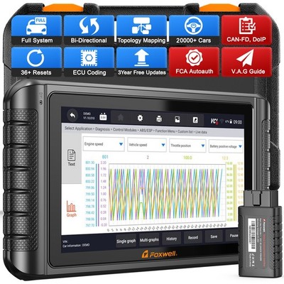Foxwell NT1009 BT Car Bidirectional Scan Tool OBD2 Diagnostic Scanner ECU Coding