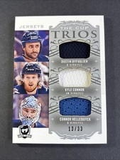 Connor, Hellebuyck, Byfuglien 18-19 The Cup Hockey Trios Jerseys S/N 13/33 Jets
