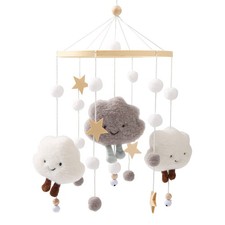 Baby Crib Mobile Wooden Wind Chime Bed Bell,Neutral Baby Crib Mobile,Baby Mob...