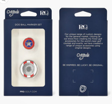 CAPTAiN AMERICA USA DUO MAGNETIC GOLF BALL MARKER BRAND NEW IN WINDOW BOX