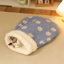 Cat Sleeping Bag Soft Winter Fluffy Feel Thickened Pet Pocket Type Quilt Bed Sof