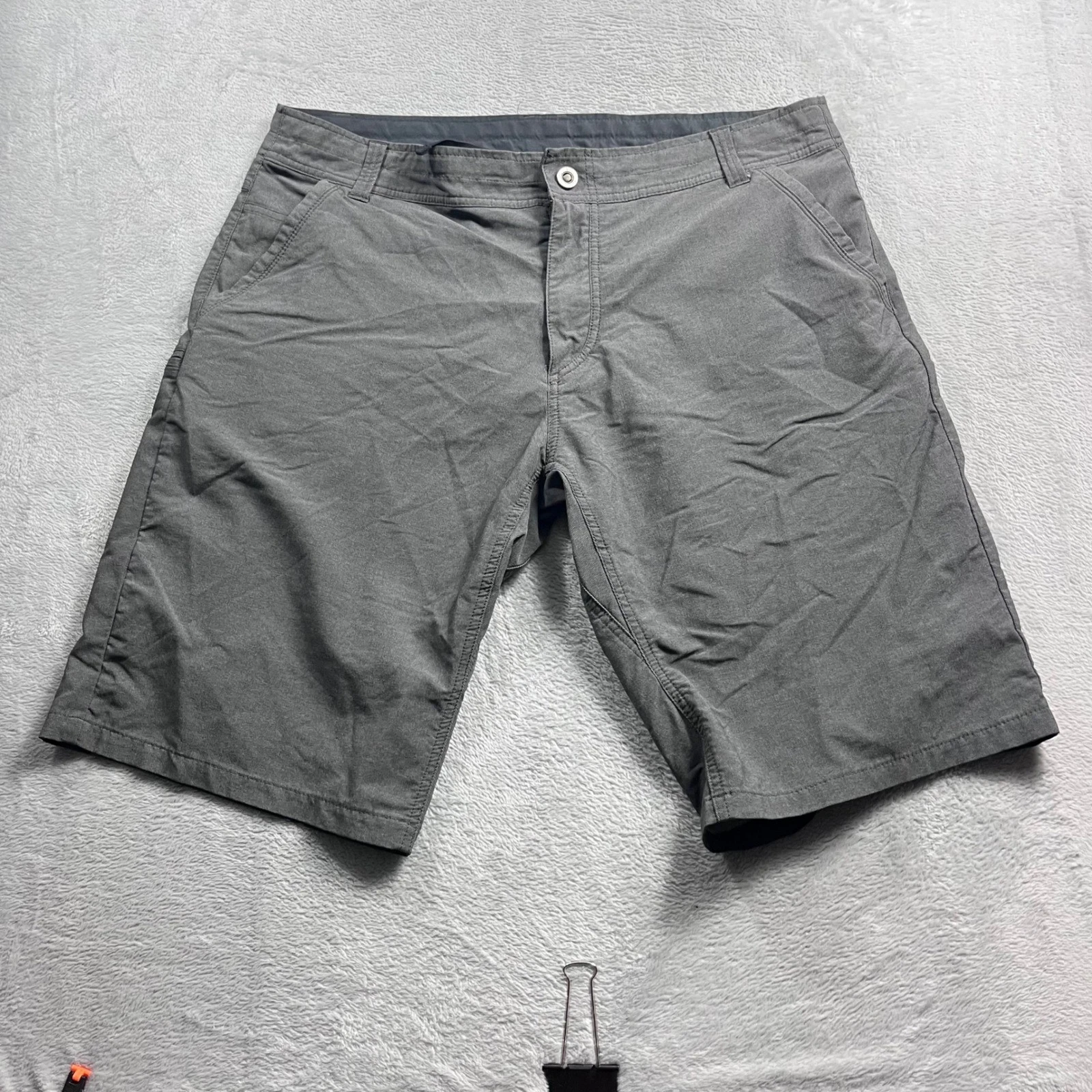 KUHL Shift Amphibia Shorts Mens 38 Charcoal Grey Quick Dry Hiking Water Shorts