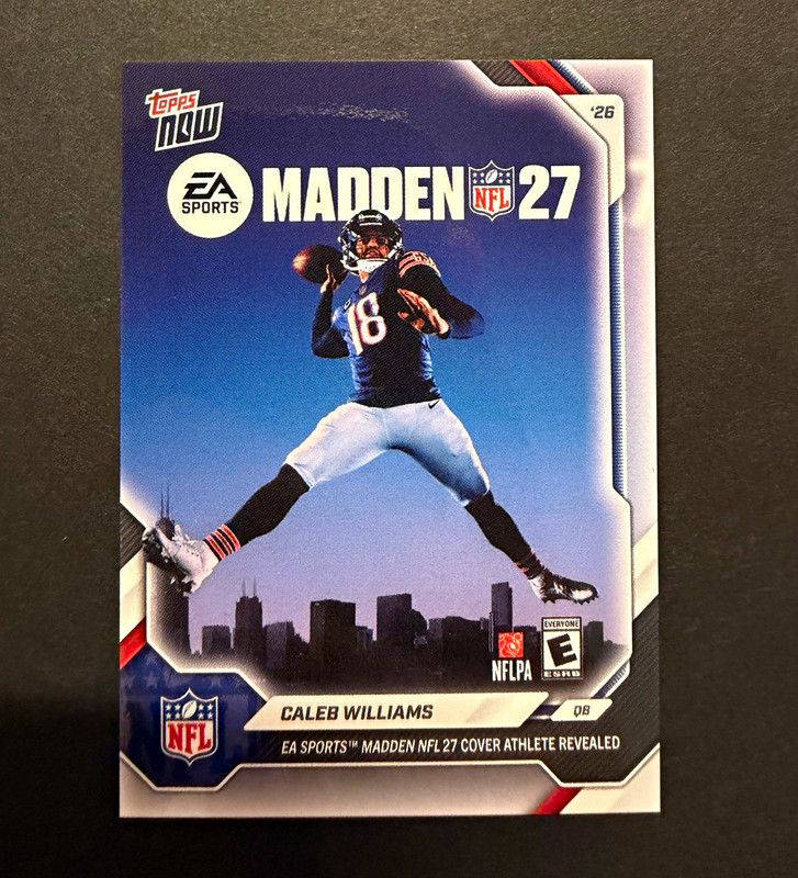 2026 Topps Now Caleb Williams Madden NFL 27 Cover #2026 Chicago Bears