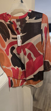 Abstract Sheer Blouse chicos Multicolor Abstr...