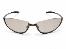 NOS Y2K Wraparound Sunglasses Smoke Gray Lens Futuristic Sport Cyber Retro UV400