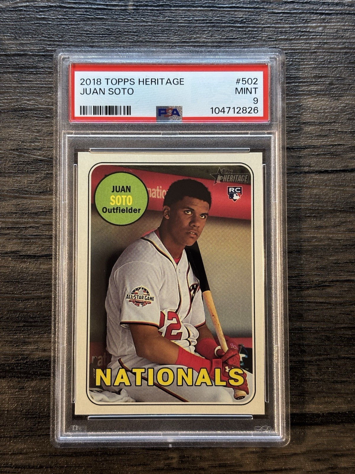 2018 Topps Heritage JUAN SOTO RC Rookie PSA 9 #502