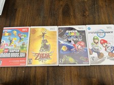Lot of 4 Nintendo Wii Game Case Manual Only Game Discs NOT included