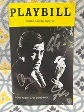 George Clooney + Cast Signed Good Night And Good Luck Broadway Playbill B