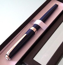 MONTBLANC PIX, schöner ROLLERBALL in BOX in BLAU / PLATINUM, sehr EDEL