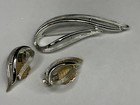 Vintage Sarah Coventry "Stunning" (1958) Brooch & Earrings Set — photo 7