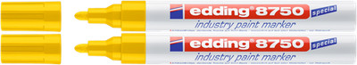 2x edding 8750 Industrie Lackmarker gelb