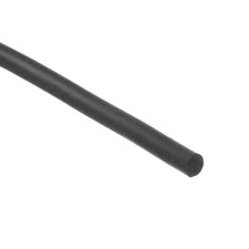 Silicone Foam Seal Strip 5.5mm Dia 2.5m 8ft Sponge Rubber Cord Solid Black