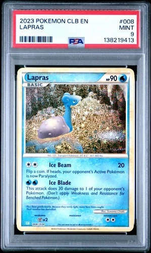 2023 Pokemon TCG Classic Blastoise & Suicune EX Deck #008 Lapras PSA 9 Card MINT