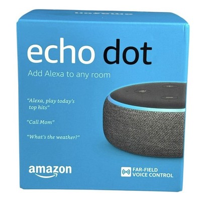 SEALED Amazon Echo Dot 3rd Gen Smart Speaker with Alexa Charcoal NEW