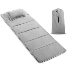 Mattress Pad for Camping Cot Ultra Plush Corduroy Cot Topper w/ Matching Pi...